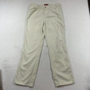 Dickies High Waist Straight Corduroy Carpenter Pants Size 5 27 Ivory Hammer Loop